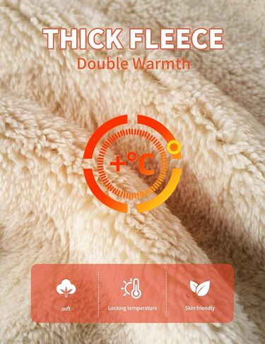 Gihuo Unisex Boy's Girl's Hoodie Sherpa Lined Jacket Zip Up Fleece Hooded Sweatshirt Winter Warm Coat Outerwear 4-12Y in Kuwait