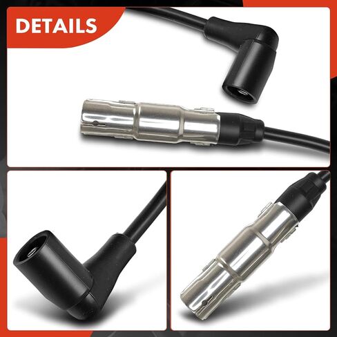 4 قطع أسلاك توصيل شرارة A-Premium متوافقة مع Volkswagen Jetta 1999-2005/2011-2015، Golf 1999-2006، Beetle 1998-2005، 2.0L in Saudi Arabia
