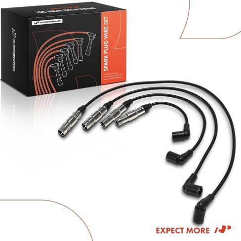 4 قطع أسلاك توصيل شرارة A-Premium متوافقة مع Volkswagen Jetta 1999-2005/2011-2015، Golf 1999-2006، Beetle 1998-2005، 2.0L in Saudi Arabia