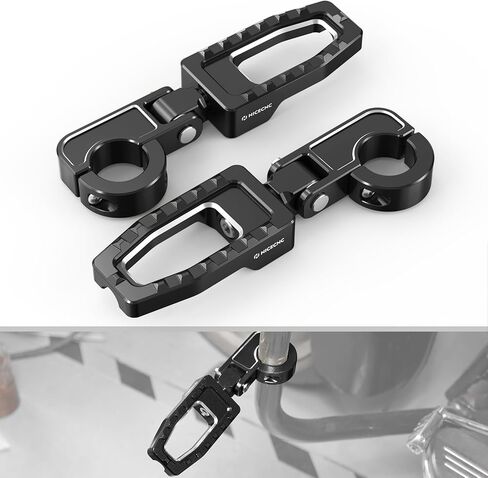 NICECNC Orange 1.25" Brake Pedal Foot Peg Cruise Pedal Engine Guard Mount FootpegsCompatible with Harley Road King Police FLHP 2008-2014, Replacement for 49184-09A, See Fitment in Saudi Arabia