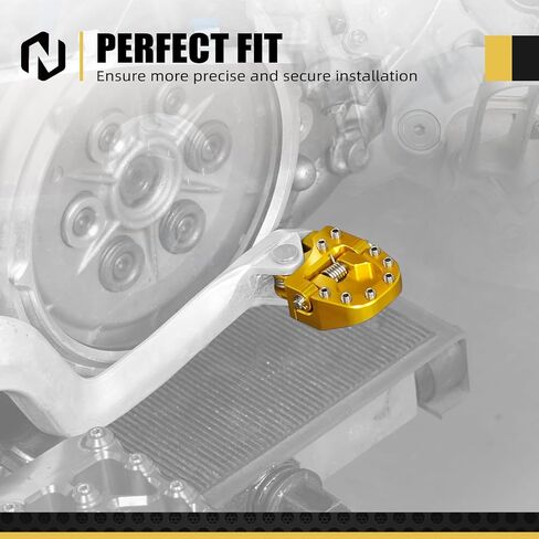 NICECNC Black Folding Brake Footrest Extension Plate Foot Pegs Pedal Compatible with Suzuki DRZ400E 2000-2007 DRZ400S 2000-2024 DRZ400SM 2005-2024 See Fitment in Saudi Arabia