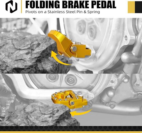 NICECNC Black Folding Brake Footrest Extension Plate Foot Pegs Pedal Compatible with Suzuki DRZ400E 2000-2007 DRZ400S 2000-2024 DRZ400SM 2005-2024 See Fitment in Saudi Arabia