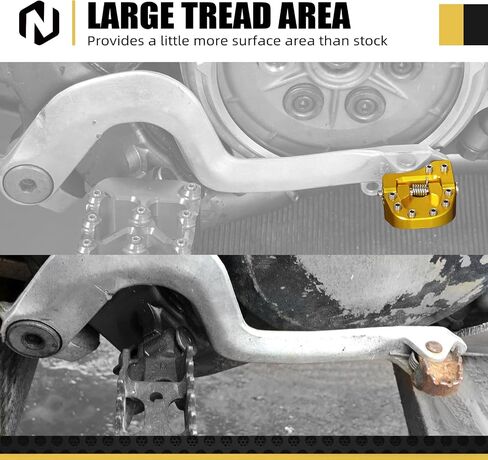 NICECNC Black Folding Brake Footrest Extension Plate Foot Pegs Pedal Compatible with Suzuki DRZ400E 2000-2007 DRZ400S 2000-2024 DRZ400SM 2005-2024 See Fitment in Saudi Arabia