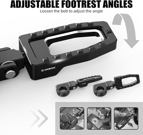 NICECNC Orange 1.25" Brake Pedal Foot Peg Cruise Pedal Engine Guard Mount FootpegsCompatible with Harley Road King Police FLHP 2008-2014, Replacement for 49184-09A, See Fitment in Saudi Arabia