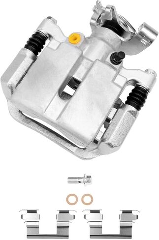 Detroit Axle - Rear Right Brake Caliper for Chevy Malibu Cobalt HHR Pontiac G5 G6 Pursuit Saturn Aura Ion Passenger Side Disc Brake Caliper w/Bracket Replacement in Saudi Arabia
