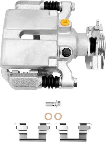 Detroit Axle - Rear Right Brake Caliper for Chevy Malibu Cobalt HHR Pontiac G5 G6 Pursuit Saturn Aura Ion Passenger Side Disc Brake Caliper w/Bracket Replacement in Saudi Arabia