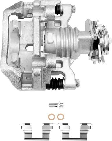 Detroit Axle - Rear Right Brake Caliper for Chevy Malibu Cobalt HHR Pontiac G5 G6 Pursuit Saturn Aura Ion Passenger Side Disc Brake Caliper w/Bracket Replacement in Saudi Arabia