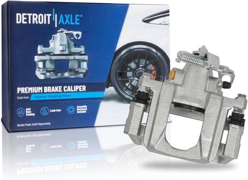 Detroit Axle - Rear Right Brake Caliper for Volkswagen Routan Chrysler Town & Country Dodge Grand Caravan Ram C/V, Passenger Side Brake Caliper with Bracket Replacement in Saudi Arabia