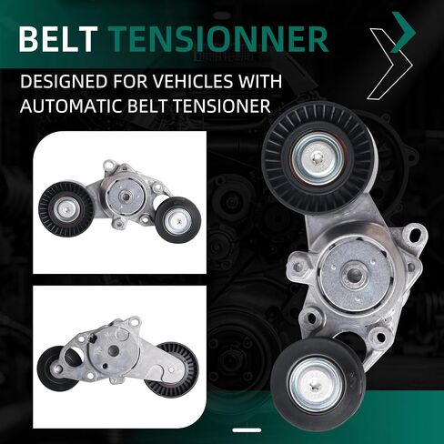 2Pcs Engine Serpentine Belt Tensioner Assembly Set Fits For Toyota Camry 2.5L L4 2010 2011,Belt Tensioner 16601-0V010,166010V010,Belt 3PK1200,90916-A2022 in Saudi Arabia