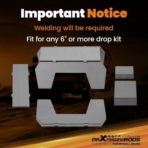 maXpeedingrods 6-9" C-notch Rear Frame for Chevy Silverado/GMC Sierra 1500 1999-2007, Weld-on Lowering Kit in Saudi Arabia