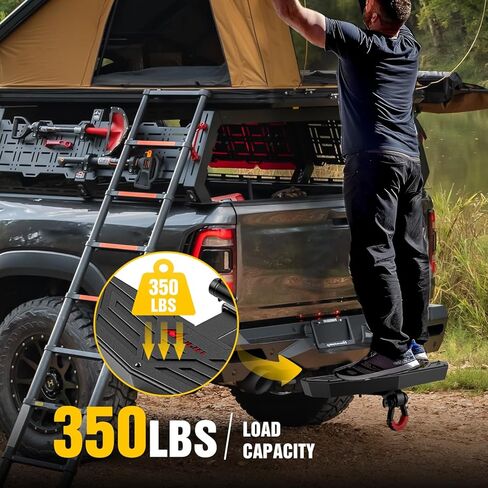 Nilight Hitch Step مع 2 بوصة من واقي الصدمات الخلفي لجهاز الاستقبال مقاس 11.9 بوصة مع مشبك دبوس وصلة 5/8 بوصة، شريط خطوة محكم أسود مضاد للانزلاق لشاحنة بيك اب سيارة الدفع الرباعي in Kuwait