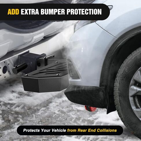 Nilight Hitch Step مع 2 بوصة من واقي الصدمات الخلفي لجهاز الاستقبال مقاس 11.9 بوصة مع مشبك دبوس وصلة 5/8 بوصة، شريط خطوة محكم أسود مضاد للانزلاق لشاحنة بيك اب سيارة الدفع الرباعي in Kuwait