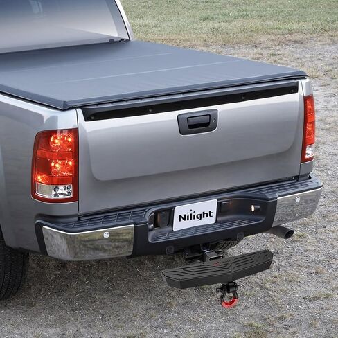 Nilight Hitch Step مع 2 بوصة من واقي الصدمات الخلفي لجهاز الاستقبال مقاس 11.9 بوصة مع مشبك دبوس وصلة 5/8 بوصة، شريط خطوة محكم أسود مضاد للانزلاق لشاحنة بيك اب سيارة الدفع الرباعي in Kuwait