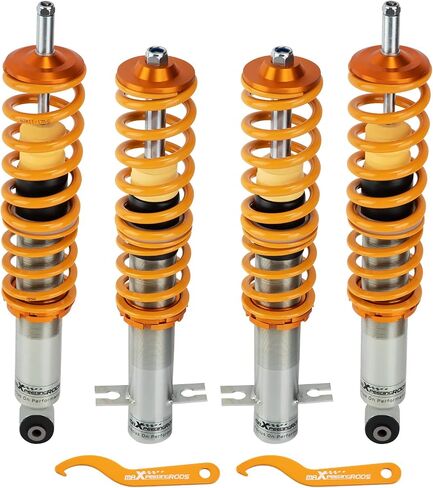maXpeedingrods Coilovers for VW Rabbit/Golf MK1 1975-1984, for VW Jetta MK1 1980-1984, for VW Scirocco 1975-1989, Spring Shock Absorber Coilovers Suspension Kit, Amortiguador Lowering Kit Gold in Saudi Arabia