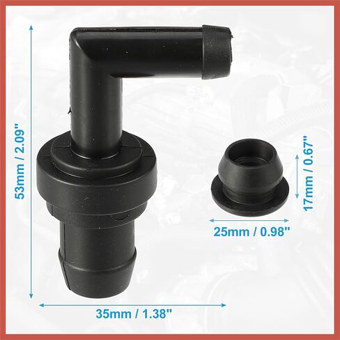 ACROPIX 1 Set PCV Valve Grommet Kit Exhaust Positive Crankcase Ventilation Valve Fittings for Mazda Miata 1.8L 1999-2000 No.B54113890A/E30113338A Black Car Parts in Saudi Arabia