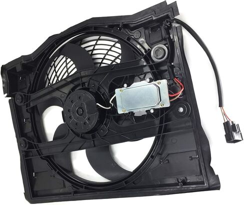 PartsFlow Radiator Cooling Fan Assembly for 1999-2006 BMW 325Ci/330Ci/320i/325i/325xi/330i/323Ci/323i/328Ci/328i 64546905076 in Saudi Arabia