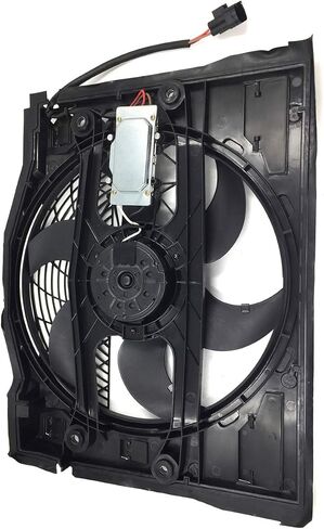 PartsFlow Radiator Cooling Fan Assembly for 1999-2006 BMW 325Ci/330Ci/320i/325i/325xi/330i/323Ci/323i/328Ci/328i 64546905076 in Saudi Arabia