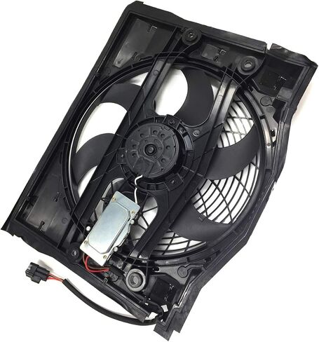 PartsFlow Radiator Cooling Fan Assembly for 1999-2006 BMW 325Ci/330Ci/320i/325i/325xi/330i/323Ci/323i/328Ci/328i 64546905076 in Saudi Arabia
