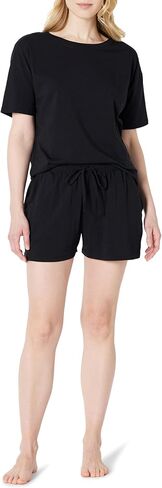 Amazon Essentials Women's Soft Cotton Blend Short Sleeve T-Shirt and Short Sleepwear Set in Saudi Arabia