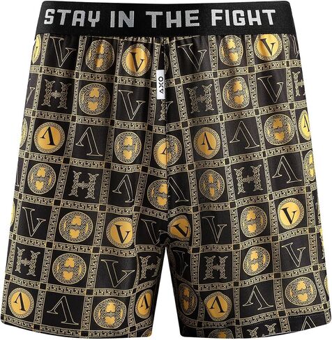Mens Underwear Boxer Briefs Fly with Built In 3D Pouch Comfy Retro Print Underwear for Men in Saudi Arabia