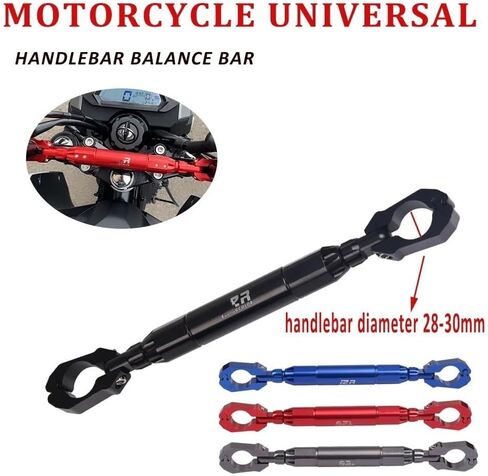 Motorcycle Balance Bar Universal 25mm-28mm Hand Motorcycle Strengthen Balance Handlebar Crossbar Phone Holder Bar For H&ONDA(Black) in Saudi Arabia