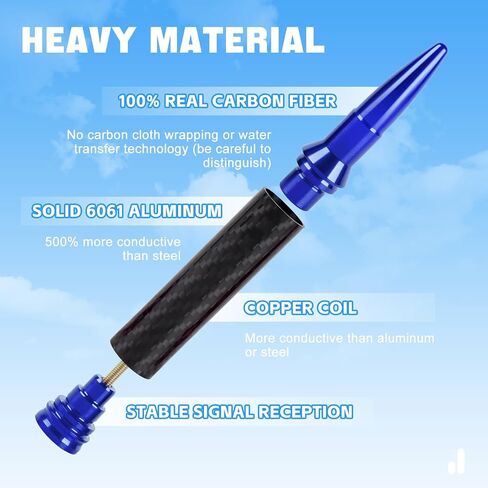 Universal Real Carbon Fiber 50 Cal Car Antenna Compatible with Ford, Dodge, Chevrolet, GMC, Jeep, Toyota Truck Accessories 5.5" Replacement Car Antenna(Red) in Saudi Arabia