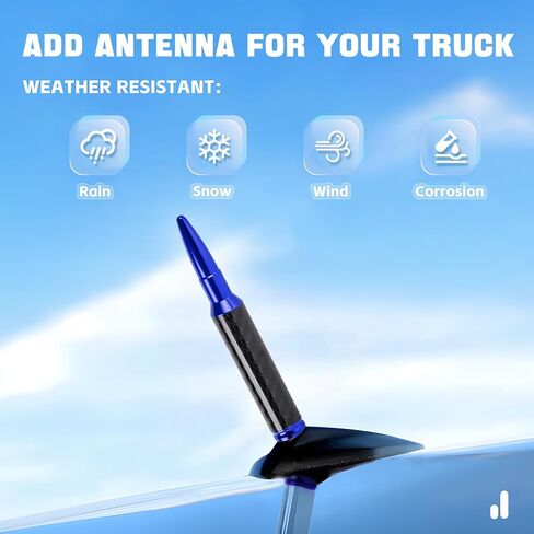 Universal Real Carbon Fiber 50 Cal Car Antenna Compatible with Ford, Dodge, Chevrolet, GMC, Jeep, Toyota Truck Accessories 5.5" Replacement Car Antenna(Red) in Saudi Arabia