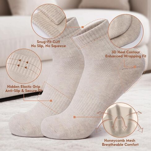 Women’s Ankle Socks Solid Color Low Cut Design Comfortable Breathable Socks for Daily Wear Available in 2 3 Pairs in Saudi Arabia