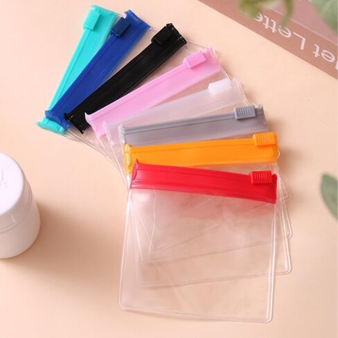 Clear Ziplock Seal Waterproof Pill Pouch Bags for Travel Pack of 7 BPA Free 3 x3 inch Reusable Medicine Pouches with Write on Label in Saudi Arabia