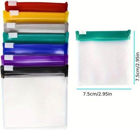 Clear Ziplock Seal Waterproof Pill Pouch Bags for Travel Pack of 7 BPA Free 3 x3 inch Reusable Medicine Pouches with Write on Label in Saudi Arabia