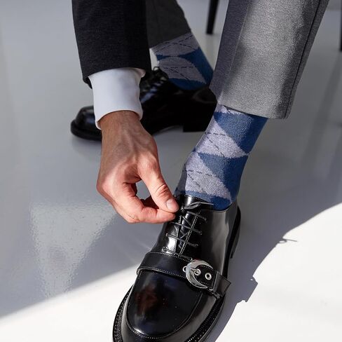 12 Pack Dress Socks for Men- Fancy Argyle and Classic Pattern Dress Socks in Kuwait