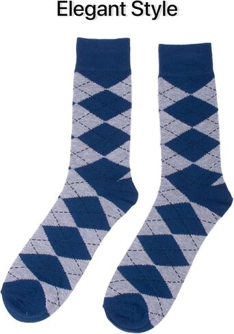 12 Pack Dress Socks for Men- Fancy Argyle and Classic Pattern Dress Socks in Kuwait