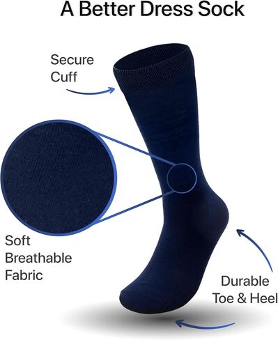 12 Pack Dress Socks for Men- Fancy Argyle and Classic Pattern Dress Socks in Kuwait