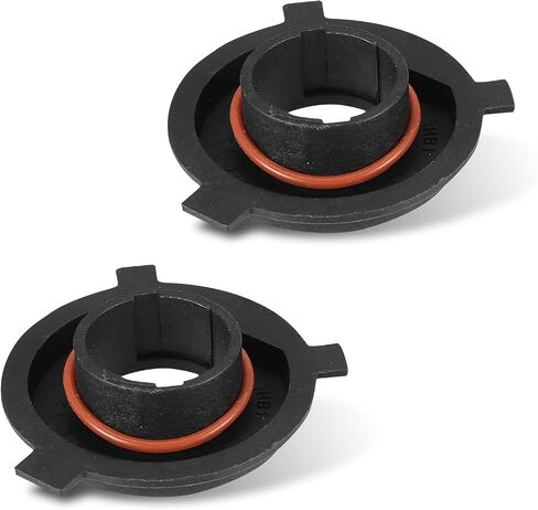 2 PCS Car H4 LED Light Adapter Base, Snap-on Waterproof and Shockproof Bulb Retainers, Bulb Mounting Adapter Sockets Retainer Holder, Universal for Most Cars, Trucks, SUVs (Black) in Saudi Arabia
