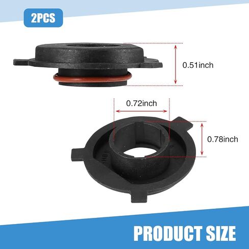 2 PCS Car H4 LED Light Adapter Base, Snap-on Waterproof and Shockproof Bulb Retainers, Bulb Mounting Adapter Sockets Retainer Holder, Universal for Most Cars, Trucks, SUVs (Black) in Saudi Arabia