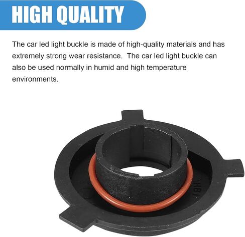 2 PCS Car H4 LED Light Adapter Base, Snap-on Waterproof and Shockproof Bulb Retainers, Bulb Mounting Adapter Sockets Retainer Holder, Universal for Most Cars, Trucks, SUVs (Black) in Saudi Arabia