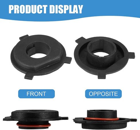 2 PCS Car H4 LED Light Adapter Base, Snap-on Waterproof and Shockproof Bulb Retainers, Bulb Mounting Adapter Sockets Retainer Holder, Universal for Most Cars, Trucks, SUVs (Black) in Saudi Arabia