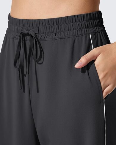 G4Free Wide Leg Dress Pants for Women Sweatpants with Pockets High Waisted Yoga Pants (Black,L,31") in Saudi Arabia