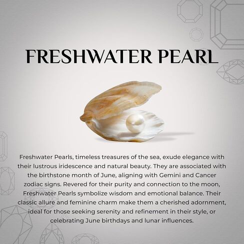 Natural Freshwater Pearl Stackable Ring for Women in Sterling Silver, June Birthstone Jewelry Gifts for Her (Round, Oval, Pear) in Saudi Arabia
