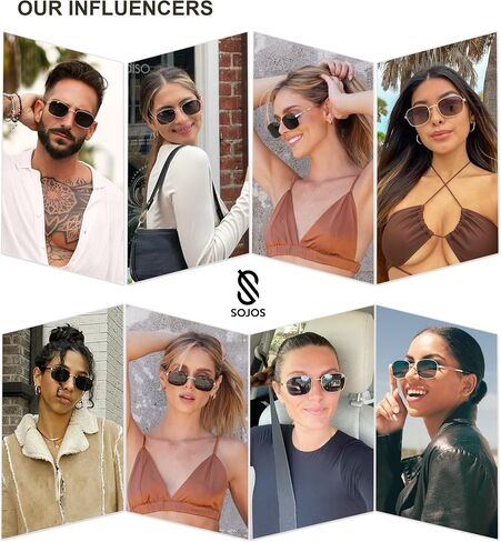 SOJOS Retro Polarized Oval Sunglasses for Women Men Trendy Classic Shades UV400 Protection SJ1177 in Saudi Arabia