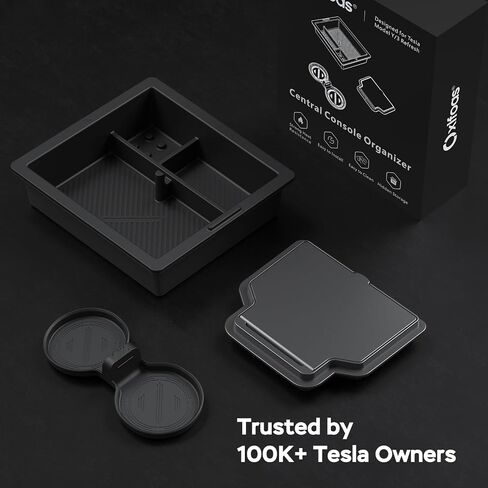 منظم وحدة التحكم المركزية من Tesla New Model Y Juniper & Model 3، موديل 3 (2024~2025)/ملحقات New Model Y Juniper، 3 قطع باللون الأسود in Saudi Arabia