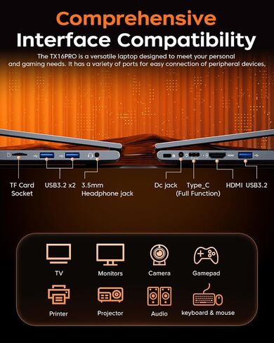 Laptop 16GB DDR4, 512GB SSD with Intel N97 Processor, 1080P FHD Display, Windows 11, WiFi, BT5.0, USB3.2, Type-C, 38Wh Battery in Saudi Arabia
