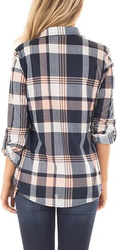 NUOREEL Women Corduroy Shirts Casual Long Sleeve Button Down Blouses Top in Kuwait