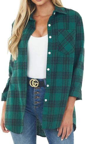 NUOREEL Women Corduroy Shirts Casual Long Sleeve Button Down Blouses Top in Kuwait