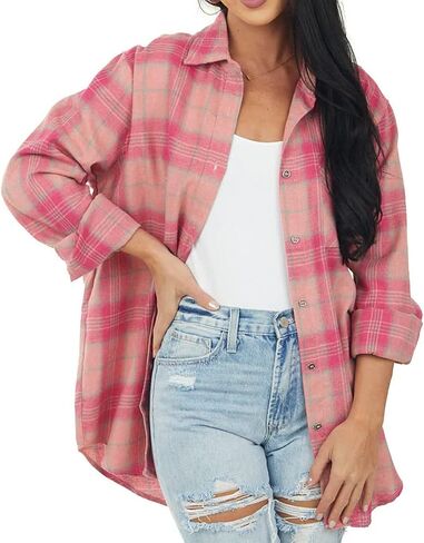 NUOREEL Women Corduroy Shirts Casual Long Sleeve Button Down Blouses Top in Kuwait