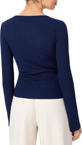 CIDER Womens Long Sleeve Top Bell Sleeve Button Detail Cute Shirt in Saudi Arabia