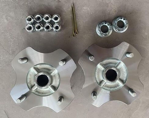 2pcs Rear Axle Wheel Hubs with Nuts Replacement for Honda TRX250 TRX250TE TRX250TM Recon 250 2X4 1997-2024 ATV in Saudi Arabia