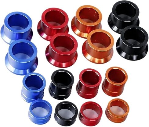 Compatible With CR125R CR250R CRF250R CRF250X CRF450R CRF450X CR CRF 125 250 450 Motorcycle Front Rear Wheel Hub Spacer Fork Bushing(Rear black) in Saudi Arabia