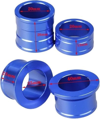 Compatible With CR125R CR250R CRF250R CRF250X CRF450R CRF450X CR CRF 125 250 450 Motorcycle Front Rear Wheel Hub Spacer Fork Bushing(Rear black) in Saudi Arabia