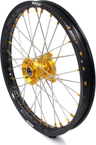 KKE 17/14 Kids Racing Motorcycle Wheels Rims Set Compatible with SUZUKI RM80 1993-2001 RM85 2002-2022 Gold Nipple in Saudi Arabia